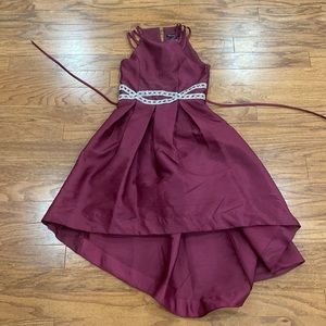 maroon girls dress